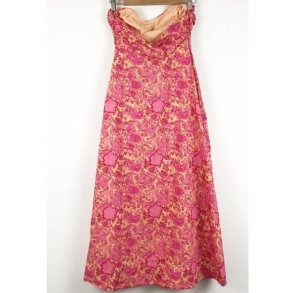 New Free People Ruby's Sweetheart Midi Dress $148 SIZE 2 Red Berry Floral - Picture 5 of 8